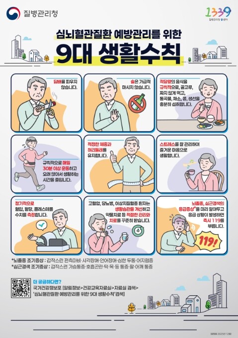 질병관리청, 갑작스러운 마비·언어장애...